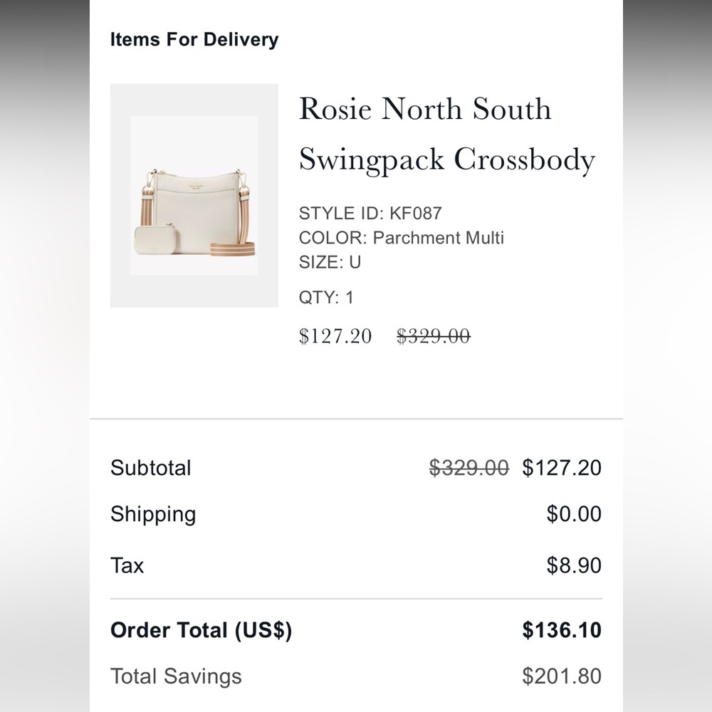 Kate Spade Rosie North South Swingpack Crossbody - Picture 9 of 10